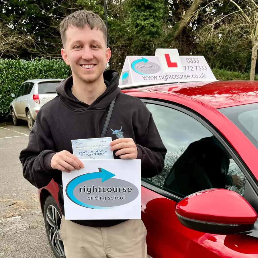 David With His Pass Certificate